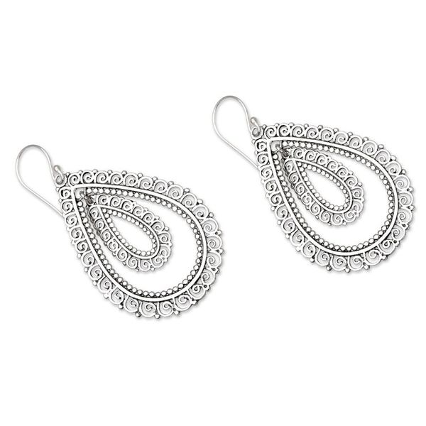Alternate image for Hand Crafted Sterling Silver Dangle Earrings Steal a Glance