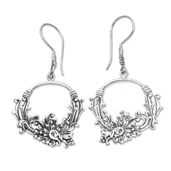 Alternate image for Bali Sterling Silver Dangle Earrings with Vine Motif Vines of the Valley