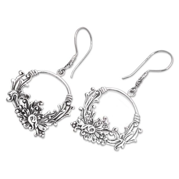 Alternate image for Bali Sterling Silver Dangle Earrings with Vine Motif Vines of the Valley
