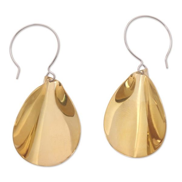 Alternate image for Hand Made Brass Dangle Earrings Perfecting Touch