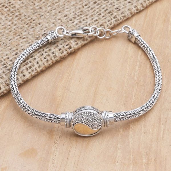 Alternate image for Gold-Accented Sterling Silver Pendant Bracelet Ancient Philosophy