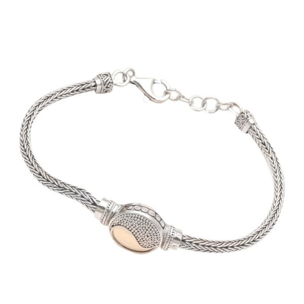 Alternate image for Gold-Accented Sterling Silver Pendant Bracelet Ancient Philosophy