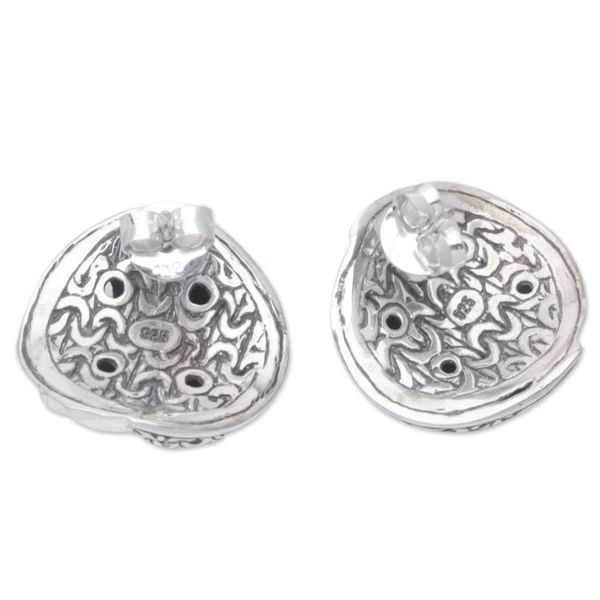 Alternate image for Balinese Blue Topaz Sterling Silver Knots Drop Earrings Dual Persona