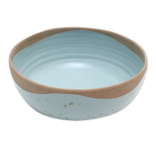 Alternate image for Artisan Crafted Ceramic Serving Bowl Blue Bounty