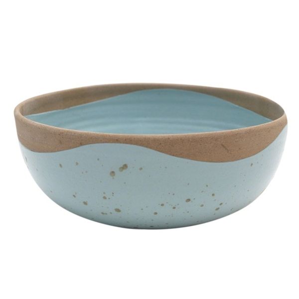 Alternate image for Artisan Crafted Ceramic Serving Bowl Blue Bounty
