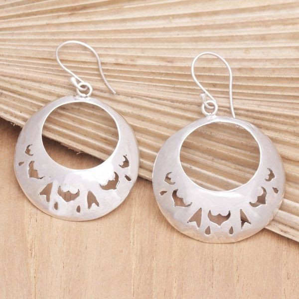 Alternate image for Sterling Silver Dangle Earrings Made in Bali Luminous Elegance