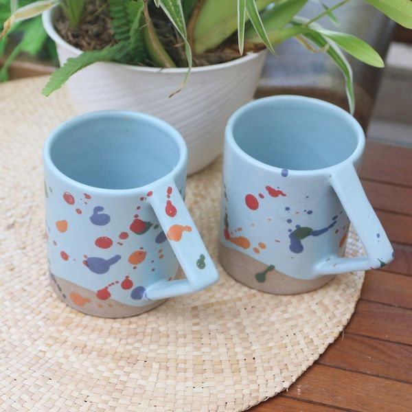 Alternate image for Multicolored Ceramic Mugs from Java Rainbow Splash