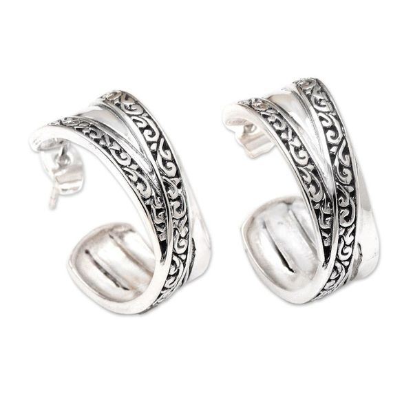 Alternate image for Artisan Crafted Sterling Silver Earrings Island Beauty