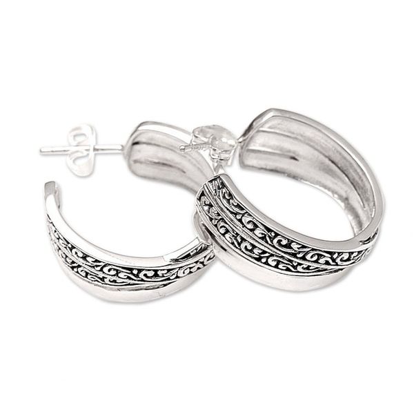 Alternate image for Artisan Crafted Sterling Silver Earrings Island Beauty