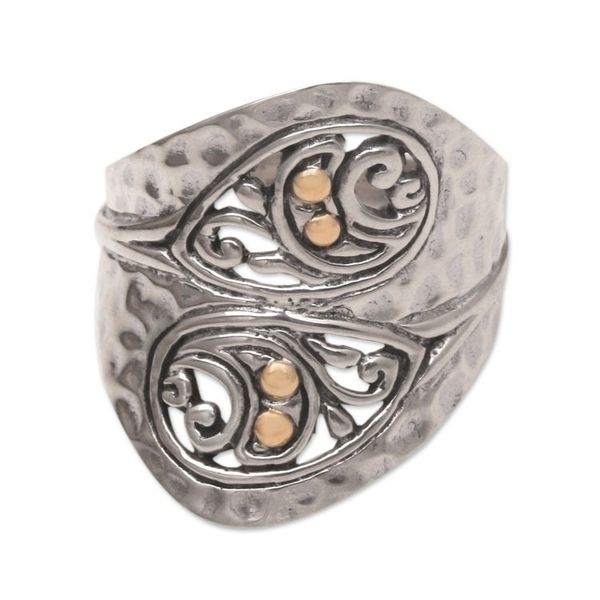 Alternate image for Hand Crafted Gold-Accented Band Ring Close to Me