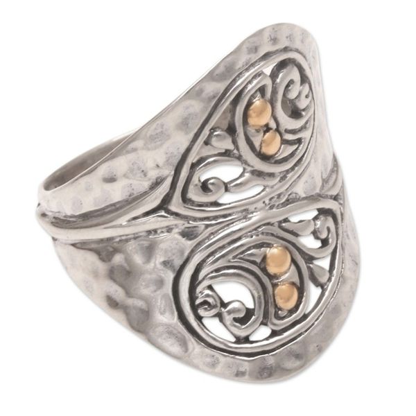 Alternate image for Hand Crafted Gold-Accented Band Ring Close to Me