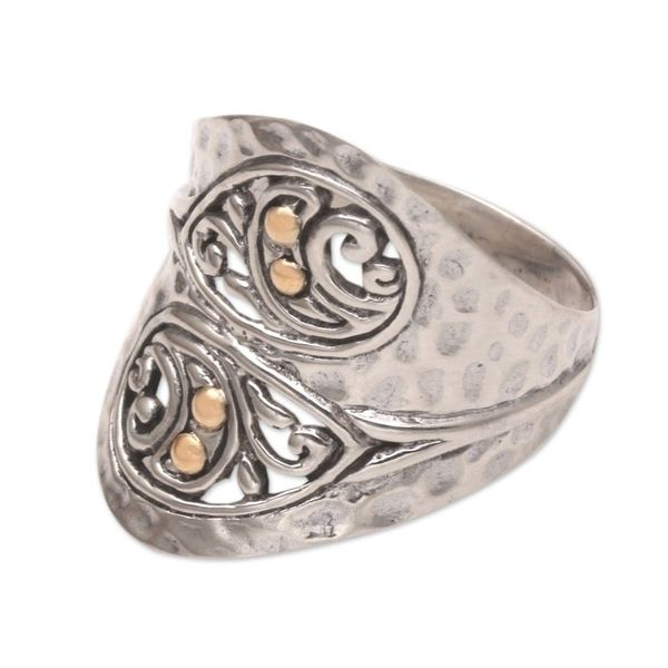 Alternate image for Hand Crafted Gold-Accented Band Ring Close to Me