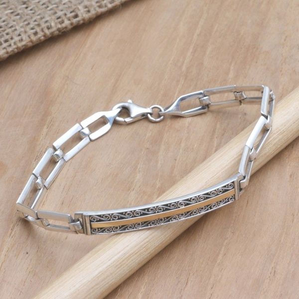 Alternate image for Hand Crafted Gold-Accented Pendant Bracelet Empire Rising