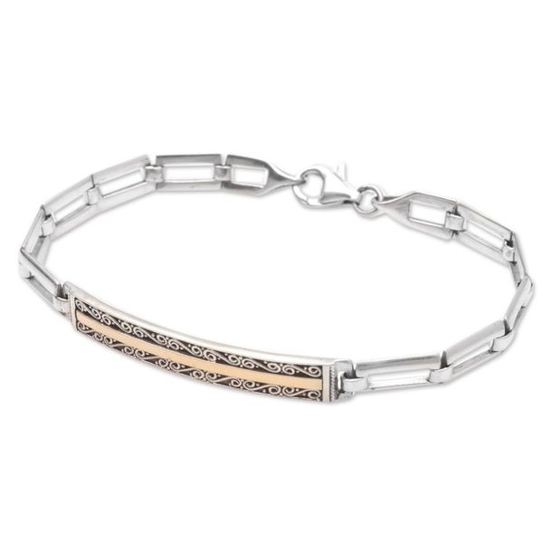 Alternate image for Hand Crafted Gold-Accented Pendant Bracelet Empire Rising
