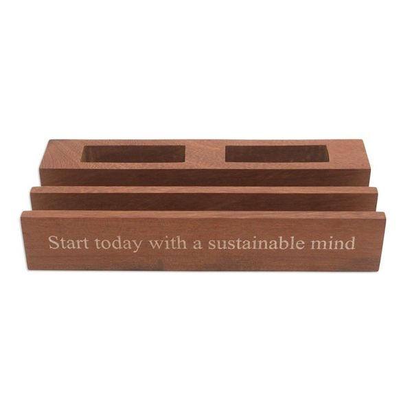 Alternate image for Eco-Friendly Reclaimed Wood Desk Organizer Sustainable Mind
