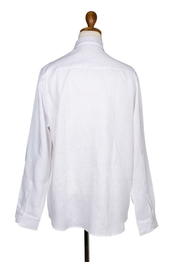 Alternate image for Mens Hand-Embroidered Shirt with Floral Motif Calm Under Pressure