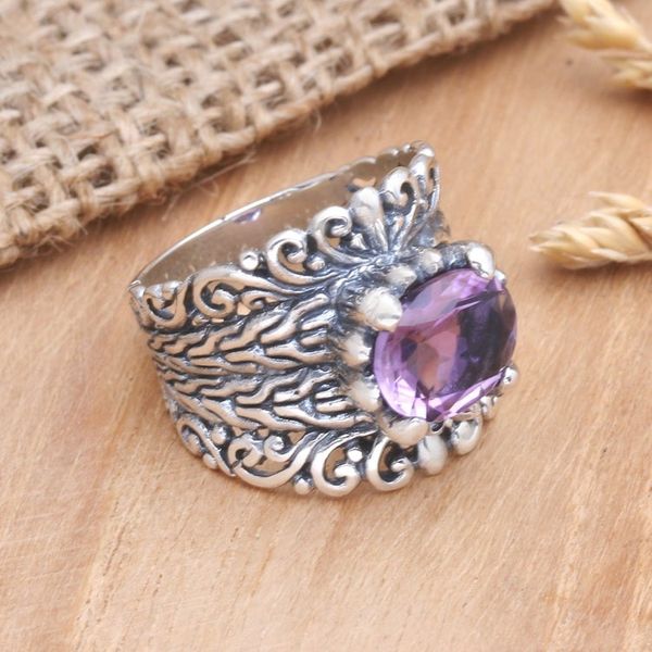 Alternate image for Three-carat Amethyst Ring Promenade