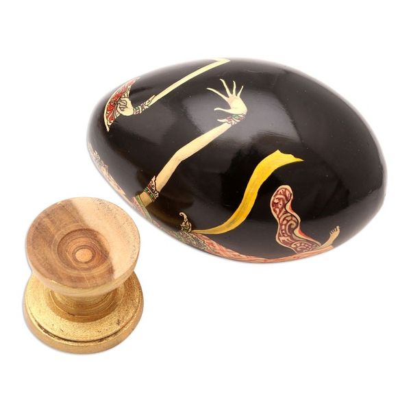 Alternate image for Hand Painted Balinese Egg Sculpture Oleg Dance
