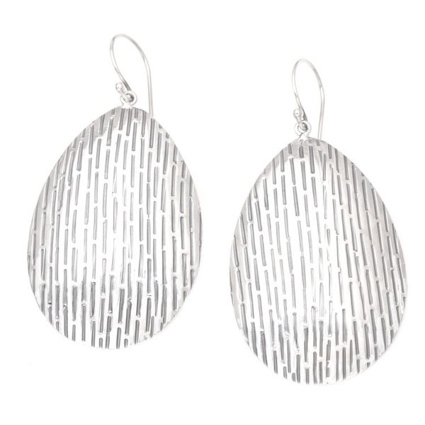 Alternate image for Handcrafted Sterling Silver Dangle Earrings Deluge
