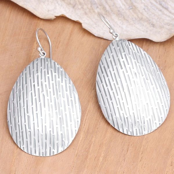 Alternate image for Handcrafted Sterling Silver Dangle Earrings Deluge