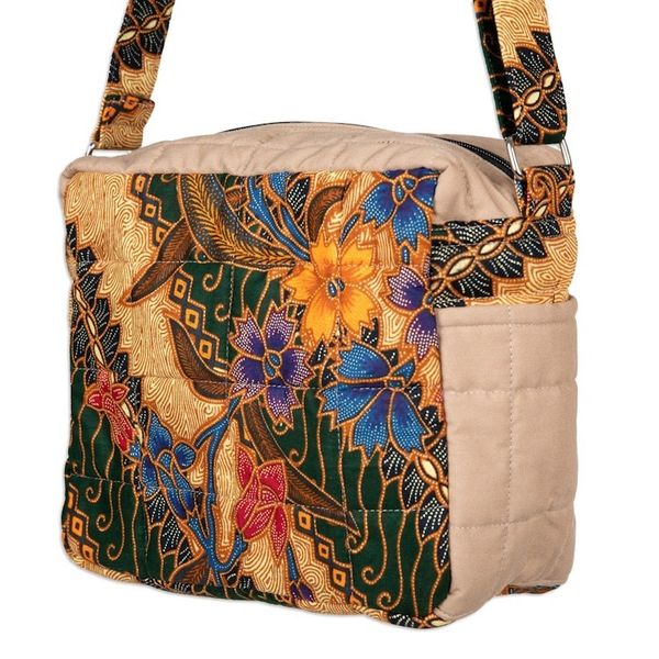 Alternate image for Handcrafted Cotton Sling with Traditional Batik Pattern Blitar Vibes