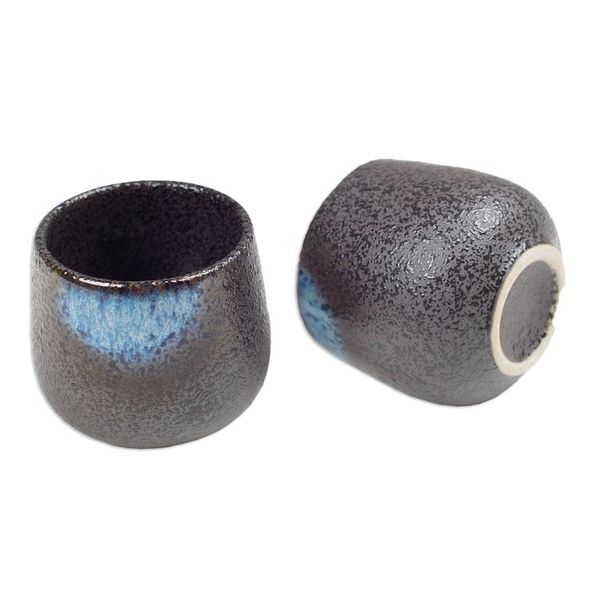 Alternate image for Set of 2 Handcrafted Bohemian Ceramic Cups from Bali Bohemian Satisfaction