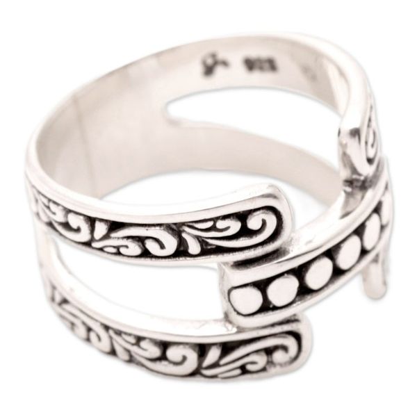 Alternate image for Polished Armadillo-Themed Sterling Silver Band Ring Armadillo Heaven