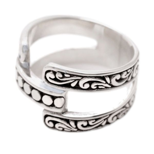 Alternate image for Polished Armadillo-Themed Sterling Silver Band Ring Armadillo Heaven