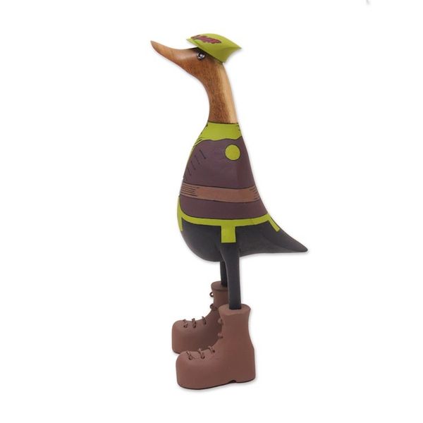 Alternate image for Handcrafted Wood Sculpture of Robin Hood Duck Robin Duck
