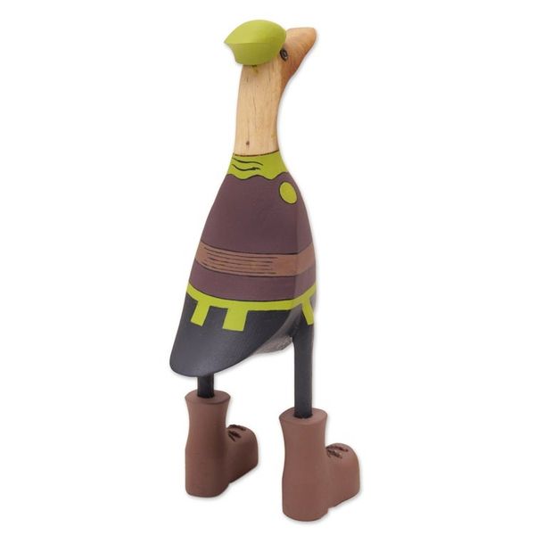 Alternate image for Handcrafted Wood Sculpture of Robin Hood Duck Robin Duck