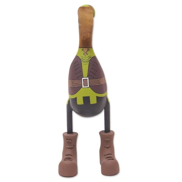 Alternate image for Handcrafted Wood Sculpture of Robin Hood Duck Robin Duck
