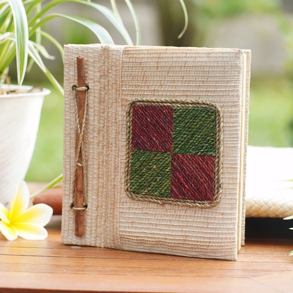 Eco-Friendly Handcrafted Natural Fiber Journal from Bali 'Chromatic Nature'
