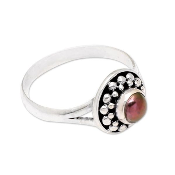 Alternate image for Sterling Silver Single Stone Ring with Cultured Pearl Magical Glam