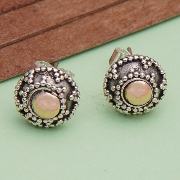 Alternate image for 18k Gold-Accented Stud Earrings Crafted in Bali Solar Blessing