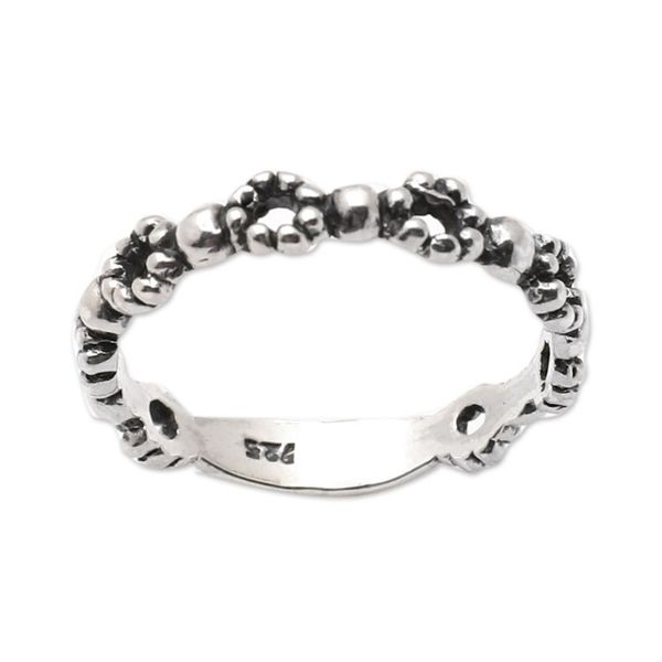 Alternate image for Polished Geometric Sterling Silver Band Ring Heaven Cycles