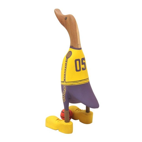 Alternate image for Handcrafted Wood Sculpture of Basketball Player Duck Champion Duck