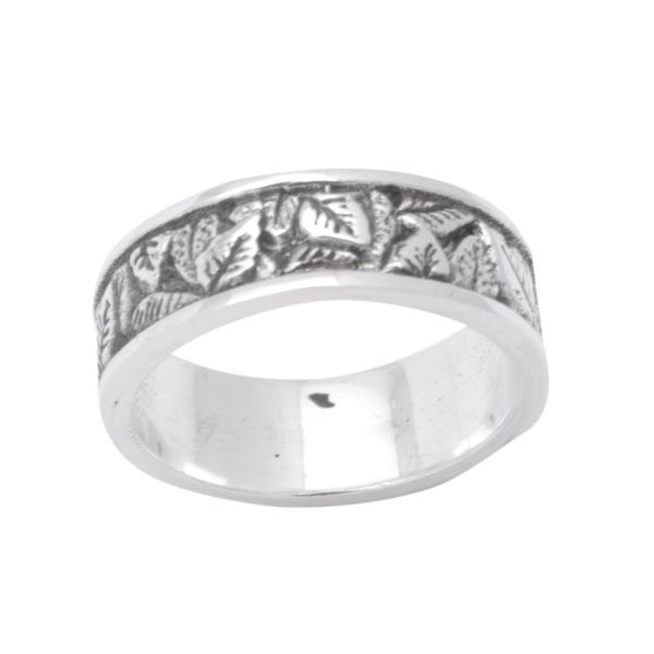 Alternate image for Sterling Silver Autumn Leaf Band Ring from Bali Autumn Caresses
