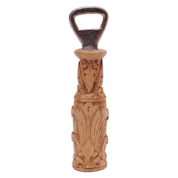 Alternate image for Hand-Carved Traditional Jempinis Wood Bottle Opener Gardens for Delight