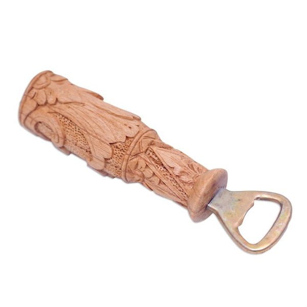 Alternate image for Hand-Carved Traditional Jempinis Wood Bottle Opener Gardens for Delight