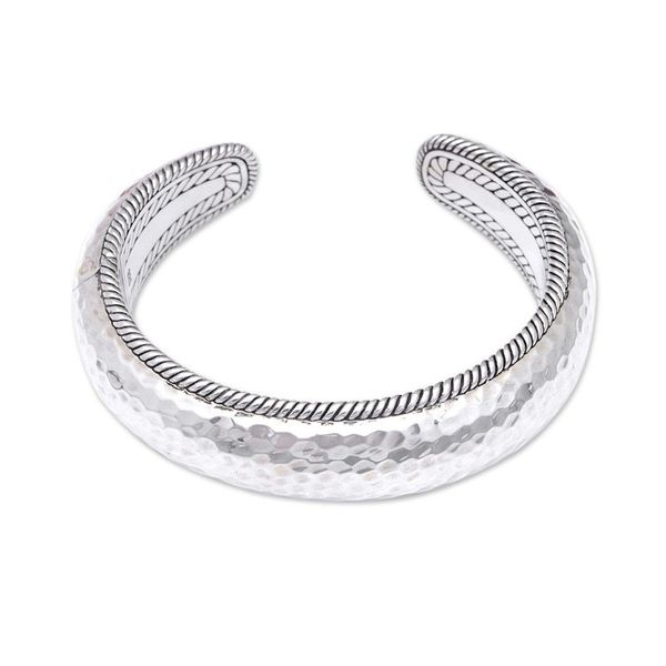 Alternate image for Polished Sterling Silver Cuff Bracelet Crafted in Bali Ambitions