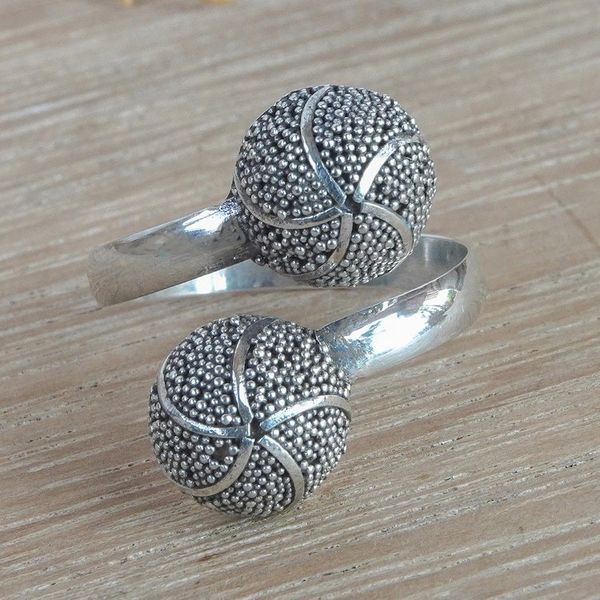 Alternate image for Starfish-Themed Sterling Silver Wrap Ring from Bali Starfish Majesty