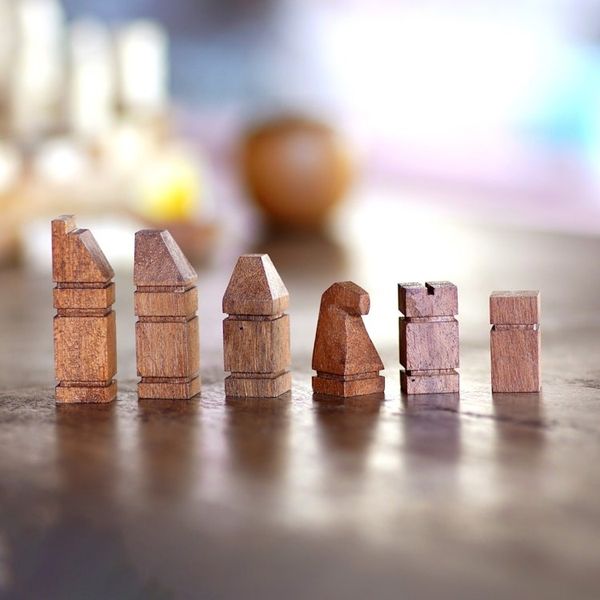 Alternate image for Butterfly and Flower-Themed Wood Chess Set from Bali Monarch Strategy