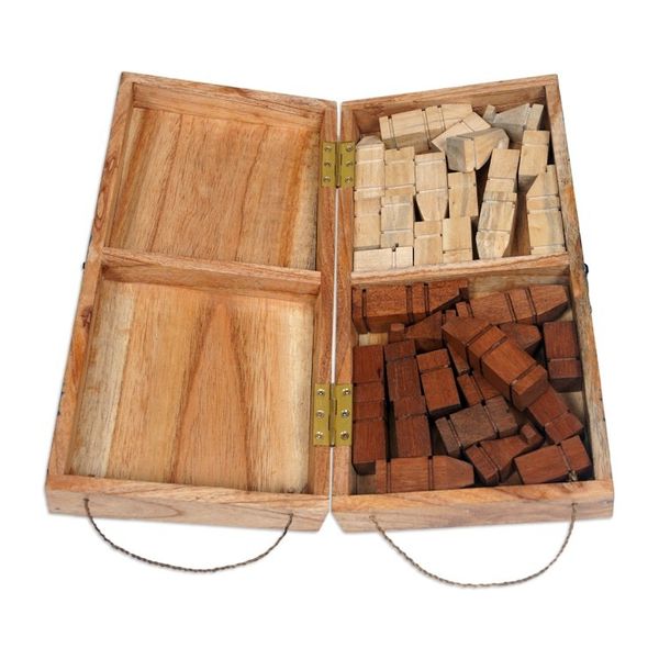 Alternate image for Butterfly and Flower-Themed Wood Chess Set from Bali Monarch Strategy
