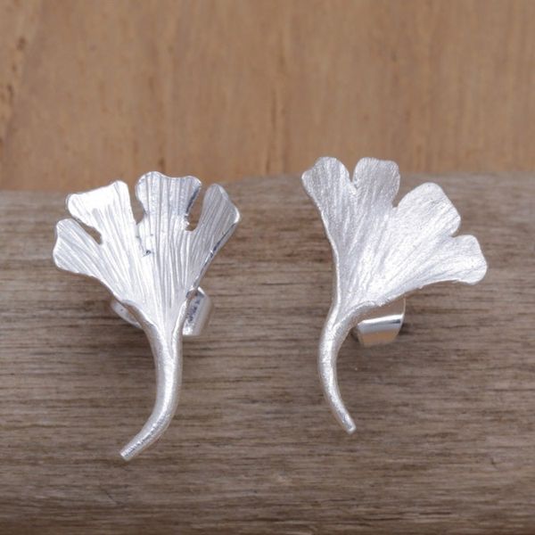 Alternate image for Sterling Silver Drop Earrings with Calla Lilies Motif Calla Lilies