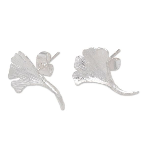 Alternate image for Sterling Silver Drop Earrings with Calla Lilies Motif Calla Lilies