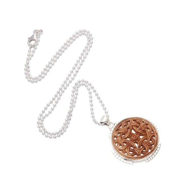Alternate image for Unisex Sterling Silver Pendant Necklace with Celtic Knot Celtic Strength