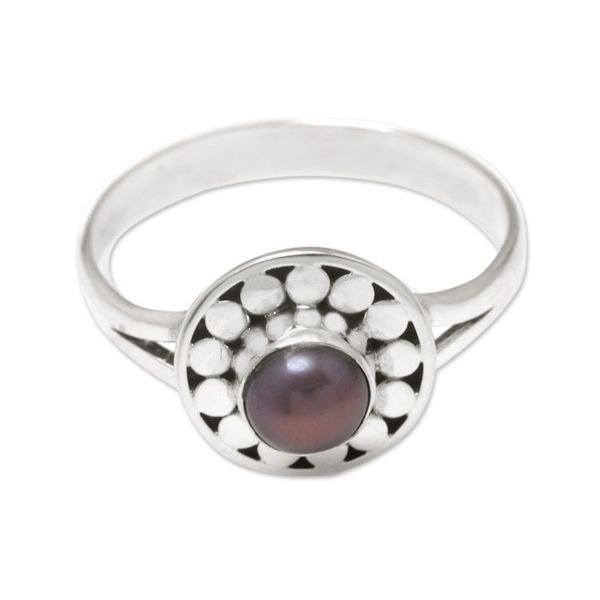 Alternate image for Sterling Silver Single Stone Ring with Brown Cultured Pearl Fabulous Flair