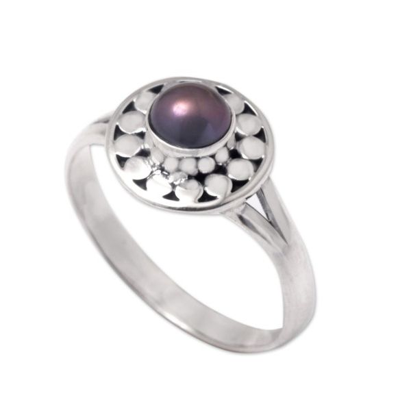 Alternate image for Sterling Silver Single Stone Ring with Brown Cultured Pearl Fabulous Flair