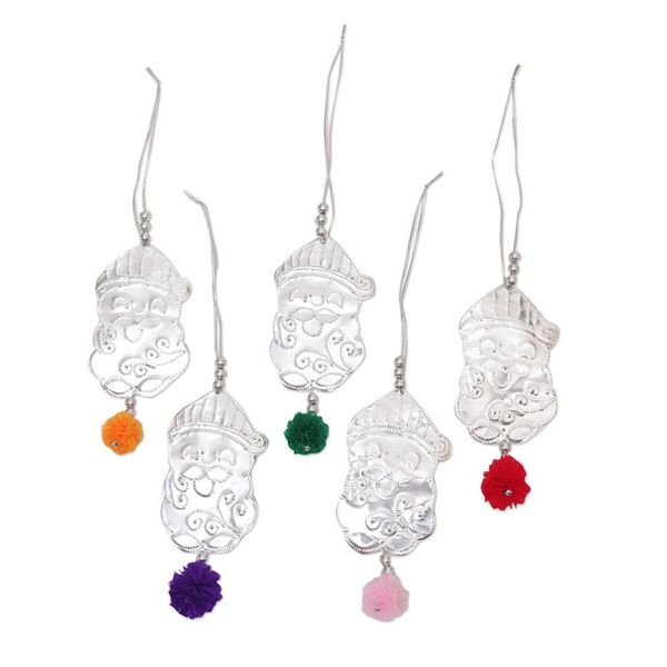 Alternate image for Set of 5 Handcrafted Embossed Gnome Ornaments Dreaming Gnomes