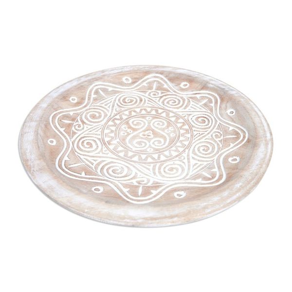 Alternate image for Hand-Carved Traditional Albesia Wood Wall Accent from Bali Gianyar Waves